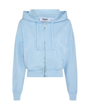 Baby Blue Women's Trapstar Irongate Cropped Batwing Zip Tracksuits, Trapstar London | 1653VITFH