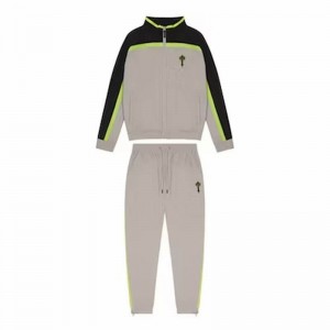 Beige Men's Trapstar Irongate T Shell Tracksuits, Trapstar London | 3792MXKGV