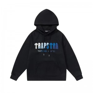 Black Men's Trapstar Blue Logo Hoodies, Trapstar London | 9043XINMS