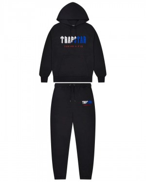 Black Men's Trapstar Decoded Chenille Hooded Tracksuits, Trapstar London | 3140ESRAI