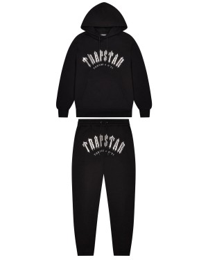 Black Men's Trapstar Decoded Hooded Gel Tracksuits, Trapstar London | 9087YGFHR