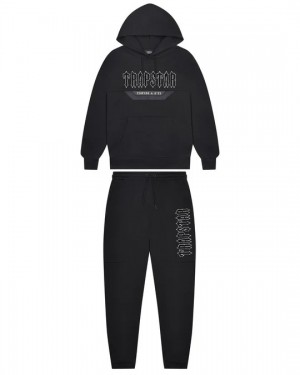 Black Men's Trapstar Decoded Panel Tracksuits, Trapstar London | 3702IRNUW