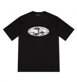 Black Men's Trapstar Diamond In The Rough T-shirts, Trapstar London | 3698PWOGL