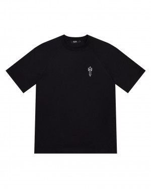 Black Men's Trapstar Foundation T-shirts, Trapstar London | 8142DSELH