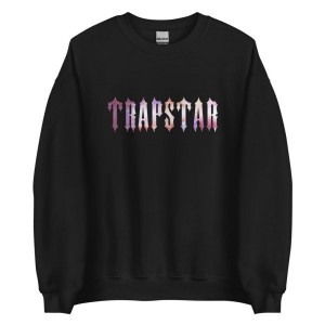 Black Men's Trapstar Galaxy Sweatshirts, Trapstar London | 0592ZLHSK