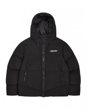 Black Men's Trapstar Hyperdrive Puffer Jackets, Trapstar London | 2075IMUVT