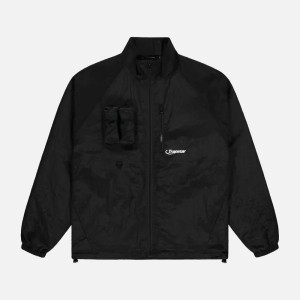 Black Men's Trapstar Hyperdrive Ripstop City Zip-Up Coats, Trapstar London | 5782WKXGI