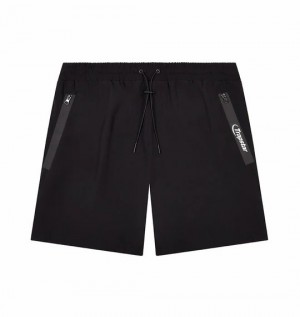 Black Men's Trapstar Hyperdrive Tech Shorts, Trapstar London | 2810VTMWY