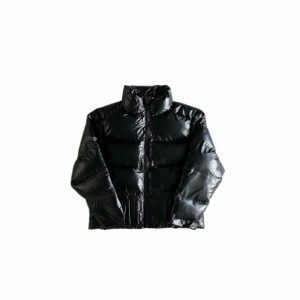 Black Men's Trapstar Irongate Embossed Puffer Jackets, Trapstar London | 7295CBOMJ