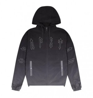 Black Men's Trapstar Irongate Quilted Windbreaker, Trapstar London | 8150OYNVC