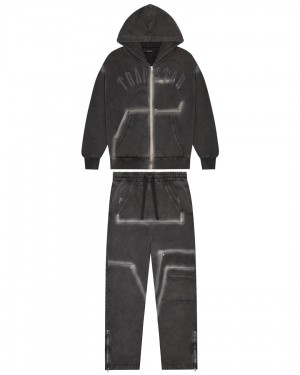 Black Men's Trapstar Irongate Rivet 2.0 Tracksuits, Trapstar London | 3482MLPRH