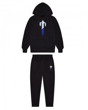 Black Men's Trapstar Irongate T Chenille Tracksuits, Trapstar London | 1049ZMPCD