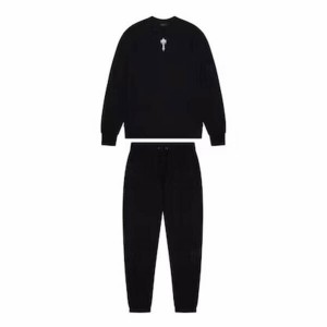 Black Men's Trapstar Irongate T Crewneck Tracksuits, Trapstar London | 5960NWVIT