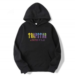 Black Men's Trapstar It’s A Secret Hoodies, Trapstar London | 4085URJIZ