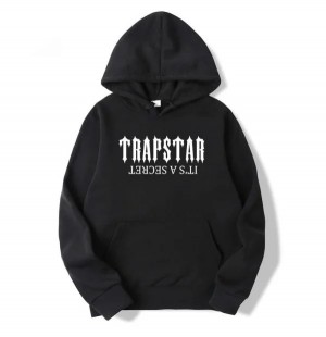 Black Men's Trapstar It’s A Secret Hoodies, Trapstar London | 8017KEAJW