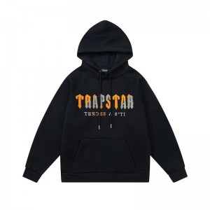 Black Men's Trapstar It’s A Secret Yellow Logo Hoodies, Trapstar London | 3185RDWCA