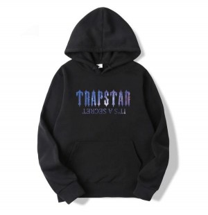 Black Men's Trapstar It’s a secret Galaxy Hoodies, Trapstar London | 3026TDGVC