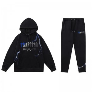 Black Men's Trapstar Lightning Tracksuits, Trapstar London | 3108VXPUY