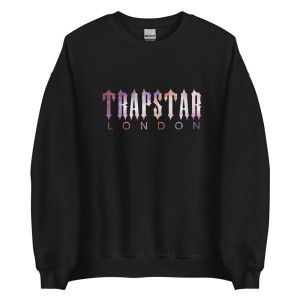 Black Men's Trapstar London Galaxy Sweatshirts, Trapstar London | 3957NREIT