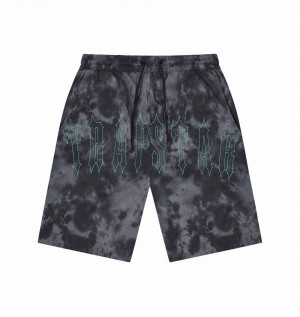 Black Men's Trapstar London Pigment Irongate Shorts, Trapstar London | 9047KEGPY