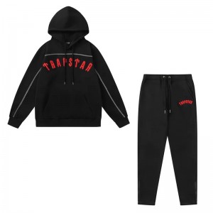 Black Men's Trapstar Red Logo Tracksuits, Trapstar London | 2784WFYQL