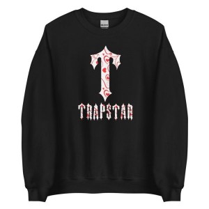 Black Men's Trapstar T-For Hearts Sweatshirts, Trapstar London | 9430PHNOZ