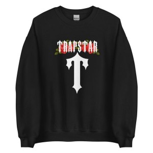 Black Men's Trapstar T-For Rose Sweatshirts, Trapstar London | 9643NGHXQ