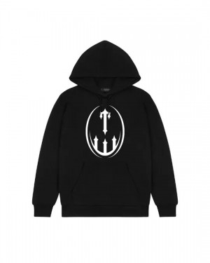 Black Men's Trapstar T CREST Hoodies, Trapstar London | 6819SWTCB