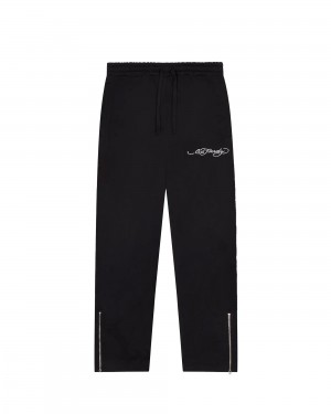 Black Men's Trapstar x Ed Hardy Irongate Patchwork Sweatpants, Trapstar London | 0342VIBXE