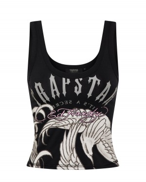 Black Women's Trapstar x Ed Hardy Vests, Trapstar London | 2654GJHAL