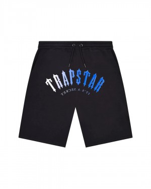 Black / Blue Men's Trapstar Irongate Arch Gel Shorts, Trapstar London | 2674OBKQF