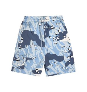 Blue Camo Men's Trapstar London Decoded Shorts, Trapstar London | 8123NHVZD