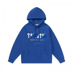 Blue Men's Trapstar Blue Logo Hoodies, Trapstar London | 0748CZNXB