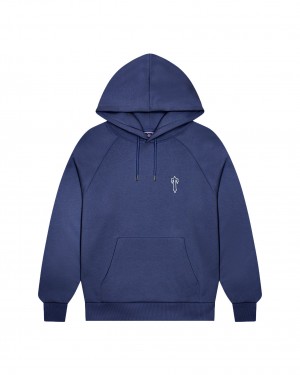 Blue Men's Trapstar Foundation Hoodies, Trapstar London | 0637FYIPH