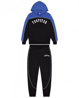 Blue Men's Trapstar Irongate Chenille Arch Hooded Tracksuits, Trapstar London | 8612XRNEQ