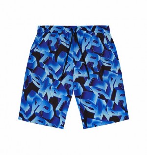 Blue Men's Trapstar London 3d Swimming Shorts, Trapstar London | 0527GFCLI