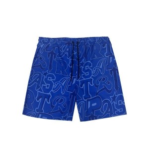 Blue Men's Trapstar London Wildcard Swimming Shorts, Trapstar London | 8310TZEQO