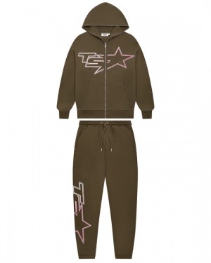 Brown Men's Trapstar Ts Star Tracksuits, Trapstar London | 0473UHVMD