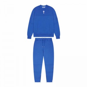 Dazzling Blue Men's Trapstar Irongate T Crewneck Tracksuits, Trapstar London | 9548NEZFM