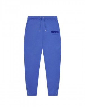 Deep Blue Men's Trapstar Chenille Decoded Sweatpants, Trapstar London | 0395AJGYD