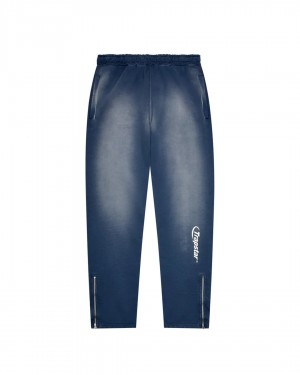 Denim Wash Men's Trapstar Hyperdrive Spray Sweatpants, Trapstar London | 9851JKAPB