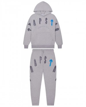 Grey Men's Trapstar Irongate Arch Chenille 2.0 Tracksuits, Trapstar London | 5073KAJMV