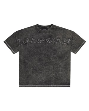 Grey Men's Trapstar Patchwork Script T-shirts, Trapstar London | 0271HJNUZ