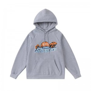 Grey Men's Trapstar Shooters Orange Logo Hoodies, Trapstar London | 5213QJARH