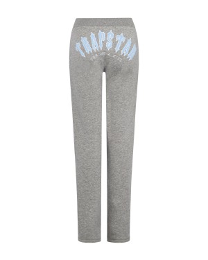 Grey / Blue Women's Trapstar Irongate Chenille Slim Fit Track Tracksuits, Trapstar London | 7930ZDLUP