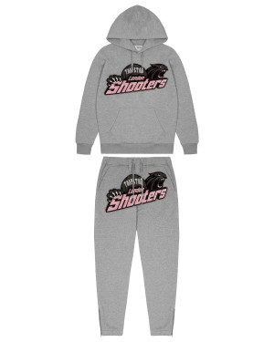 Grey / Pink Men's Trapstar Shooters Tracksuits, Trapstar London | 4761OSRGN