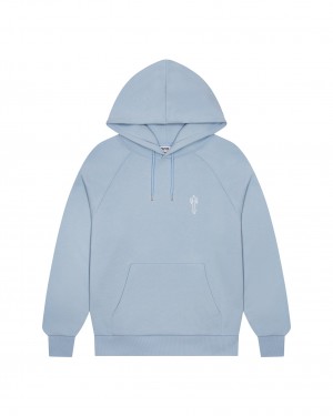 Light Blue Men's Trapstar Foundation Hoodies, Trapstar London | 2154NIGUO