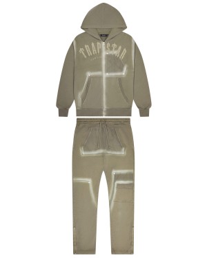 Olive Men's Trapstar Irongate Rivet 2.0 Tracksuits, Trapstar London | 5246XKDRE