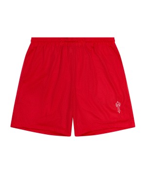 Red Men's Trapstar Irongate T Basketball Shorts, Trapstar London | 5632SWGKB