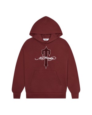 Red Men's Trapstar x Ed Hardy Hoodies, Trapstar London | 8069NJTMA